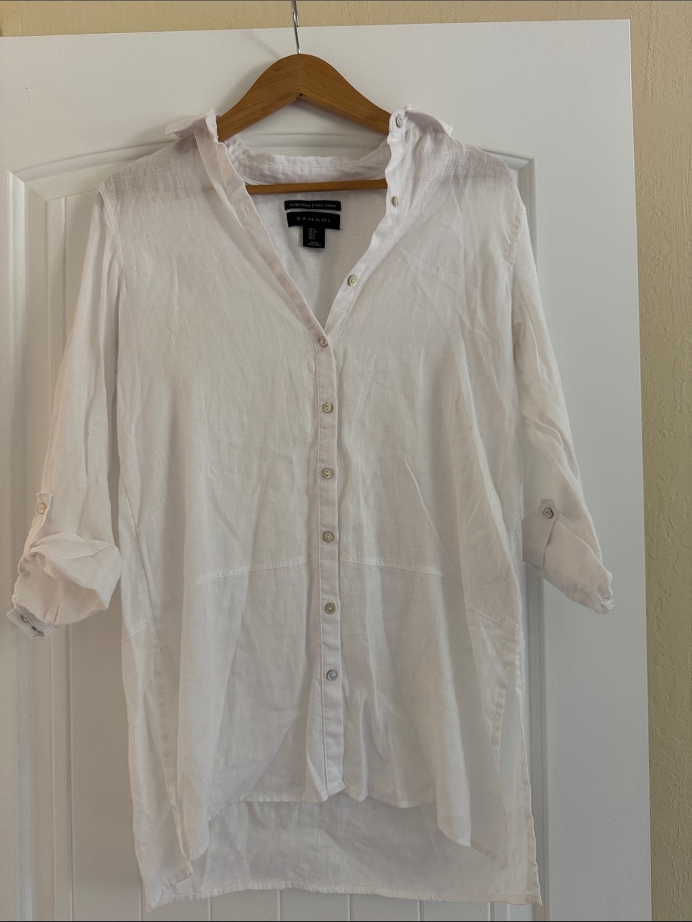 Linen tunic shirt dress